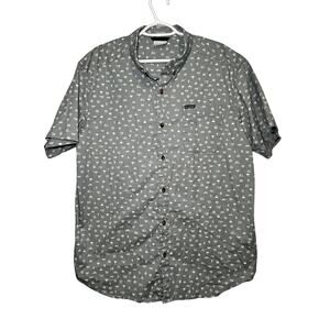 Columbia rapid rivers printed short sleeve button‎ down camp shirt mens large